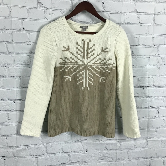 J. Jill Sweaters - J Jill Snowflake Long Sleeve Sweater